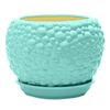 Горшок керамический Шар Bubble бирюза 1,4 л, Модель: 0 | Доставка цветов Шарм24