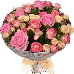Букет з ніжних троянд, Модель: 0 | Доставка квітів Шарм24