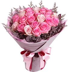 Букет з рожевих і кремових троянд, Модель: 0 | Доставка квітів Шарм24