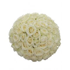 Букет з білих троянд 55шт., Модель: 0 | Доставка квітів Шарм24
