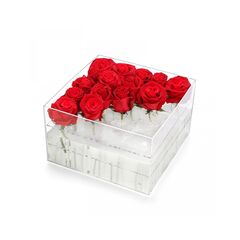 Коробка скляна для 25 троянд, Модель: 0 | Доставка квітів Шарм24