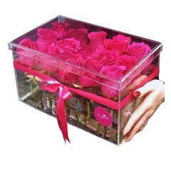 Коробка стеклянная для 15 роз, Модель: 0 | Доставка цветов Шарм24