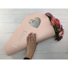 Пакет для цветов Flowers розовый, Модель: 0 | Доставка цветов Шарм24