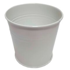 Кашпо окрашеное 2 л, белый матовый 9016, Модель: 0 | Доставка квітів Шарм24