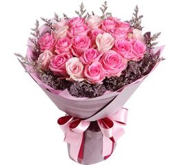 Букет з рожевих і кремових троянд, Модель: 0 | Доставка квітів Шарм24