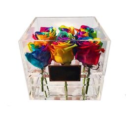 Коробка стеклянная для 9 роз, Модель: 0 | Доставка цветов Шарм24