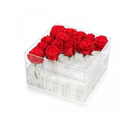 Коробка скляна для 25 троянд, Модель: 0 | Доставка квітів Шарм24
