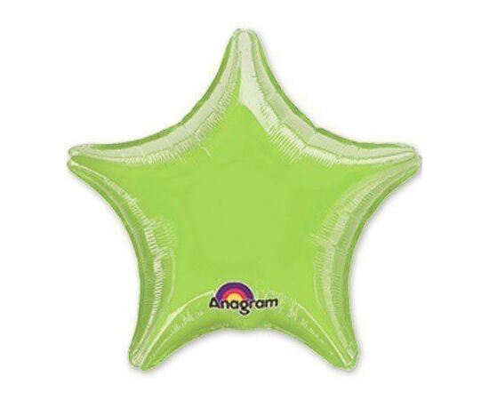 Шар фольгированный 19" без рисунка Звезда Металик LimeGreen S15 1204-0044, Модель: 0 | Доставка цветов Шарм24