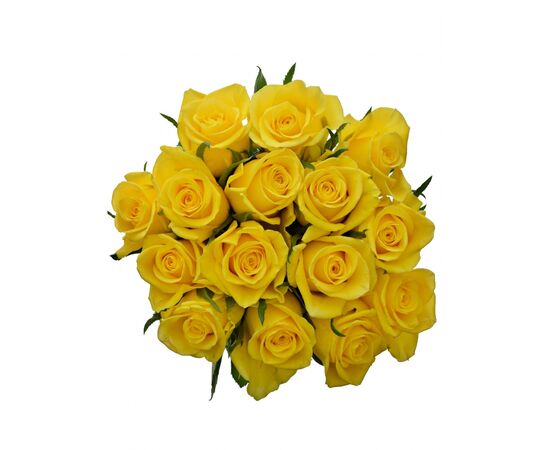 Букет з жовтих троянд 15шт., Модель: 0 | Доставка квітів Шарм24