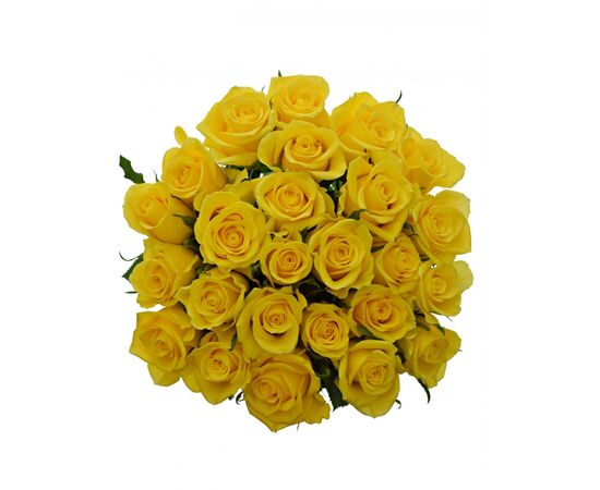 Букет з жовтих троянд 25шт., Модель: 0 | Доставка квітів Шарм24