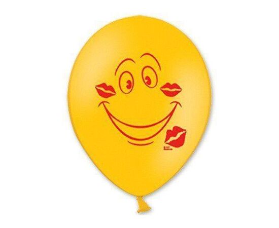Шар латексный круглый с рисунком 10" улыбка 1103-0691, Модель: 0, фото 2 | Доставка цветов Шарм24