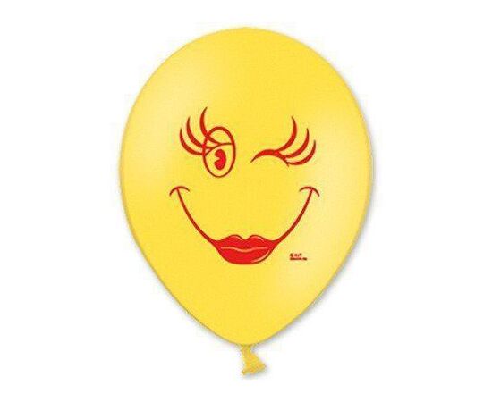 Шар латексный круглый с рисунком 10" улыбка 1103-0691, Модель: 0, фото 4 | Доставка цветов Шарм24