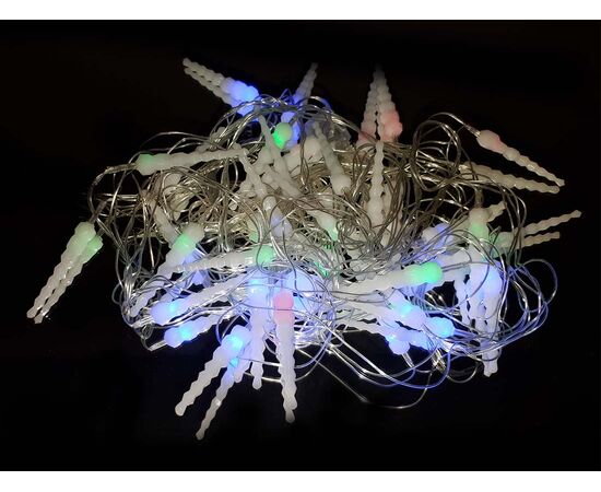 Гірлянда LED бурулька біла 5м, Модель: 0, зображення 2 | Доставка квітів Шарм24