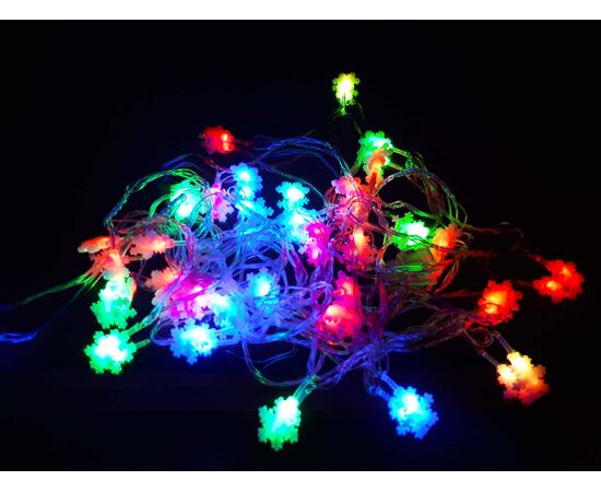 Гирлянда LED снежинка маленькая 5м, Модель: 0, фото 2 | Доставка цветов Шарм24