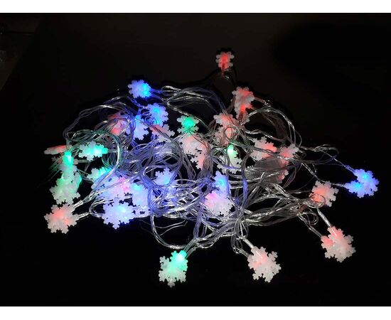 Гирлянда LED снежинка маленькая 5м, Модель: 0, фото 3 | Доставка цветов Шарм24
