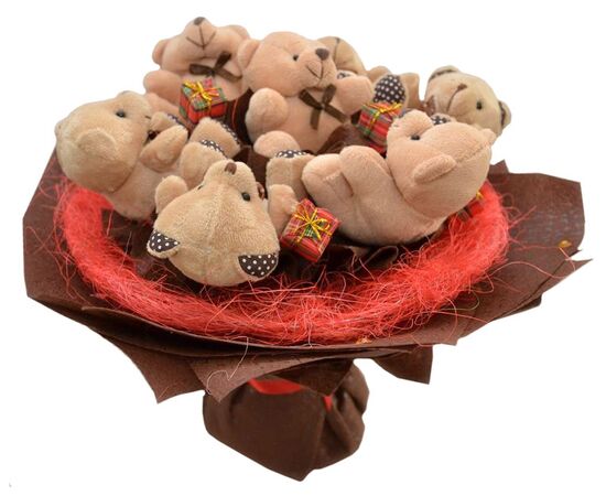 Букет з м'яких іграшок «Ведмедики на Галявині», Модель: 0, зображення 2 | Доставка квітів Шарм24