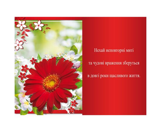 Открытка А5 "З Днем народження!" Et-K-862у, Модель: 0, фото 3 | Доставка цветов Шарм24