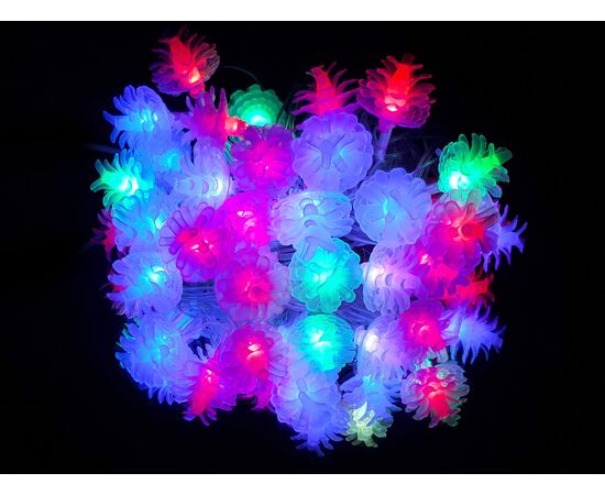 Гирлянда LED шишка разноцветная 5м, Модель: 0, фото 3 | Доставка цветов Шарм24