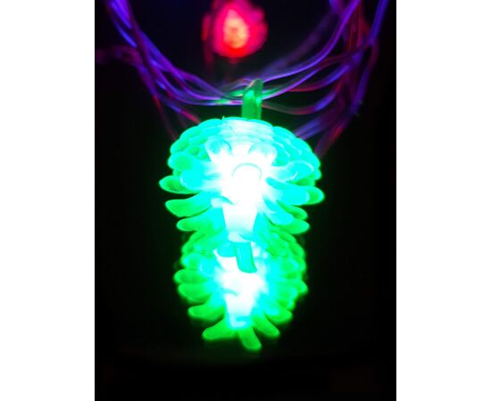 Гирлянда LED шишка разноцветная 5м, Модель: 0, фото 5 | Доставка цветов Шарм24