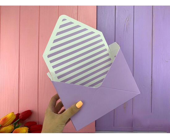 Конверт для квітів Lines бузковий, Модель: 0, зображення 2 | Доставка квітів Шарм24