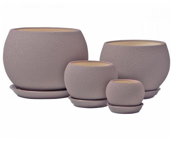 Горшок керамический Шар шелк аметист 4,1 л, Модель: 0, фото 2 | Доставка цветов Шарм24