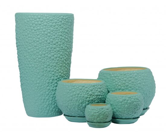 Горшок керамический Шар Bubble бирюза 1,4 л, Модель: 0, фото 2 | Доставка цветов Шарм24