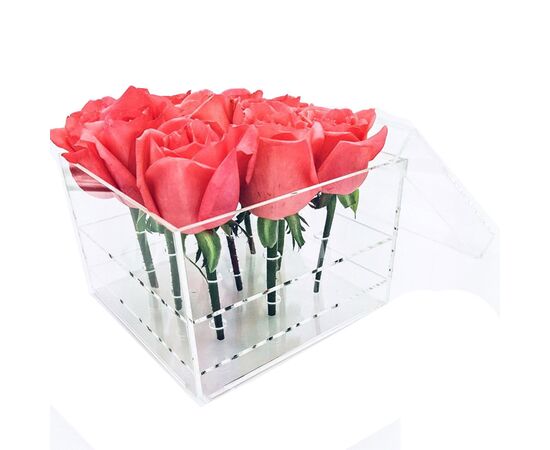 Коробка стеклянная для 9 роз, Модель: 0, фото 2 | Доставка цветов Шарм24