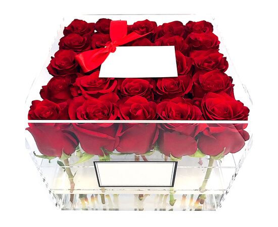 Коробка стеклянная для 25 роз, Модель: 0, фото 3 | Доставка цветов Шарм24