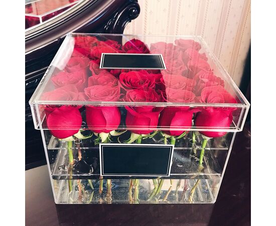 Коробка стеклянная для 25 роз, Модель: 0, фото 4 | Доставка цветов Шарм24