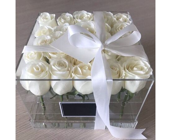 Коробка стеклянная для 25 роз, Модель: 0, фото 5 | Доставка цветов Шарм24