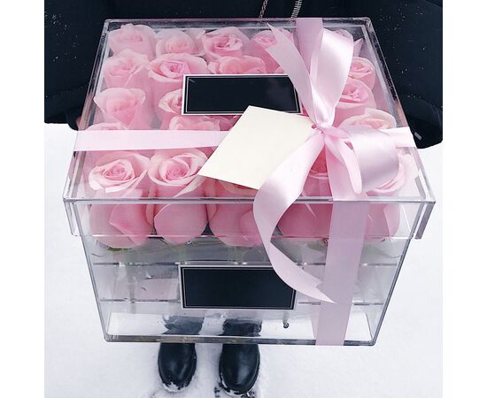 Коробка стеклянная для 25 роз, Модель: 0, фото 6 | Доставка цветов Шарм24