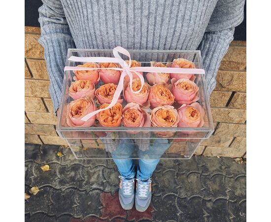 Коробка стеклянная для 15 роз, Модель: 0, фото 2 | Доставка цветов Шарм24