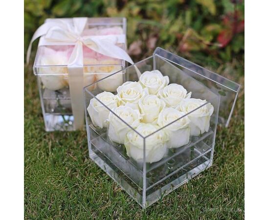 Коробка стеклянная для 9 роз, Модель: 0, фото 9 | Доставка цветов Шарм24