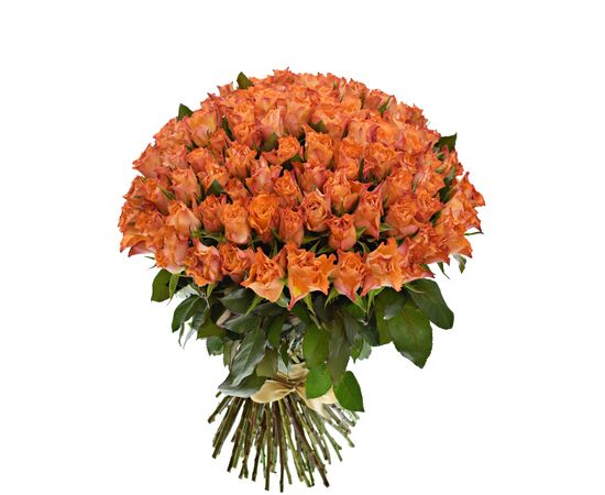 Букет из оранжевых роз 101шт., Модель: 0, фото 2 | Доставка цветов Шарм24