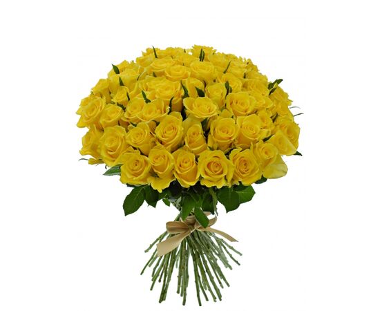 Букет из желтых роз 55шт., Модель: 0, фото 2 | Доставка цветов Шарм24