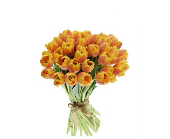 Букет з помаранчевых тюльпанів 55 шт, Модель: 0, зображення 2 | Доставка квітів Шарм24