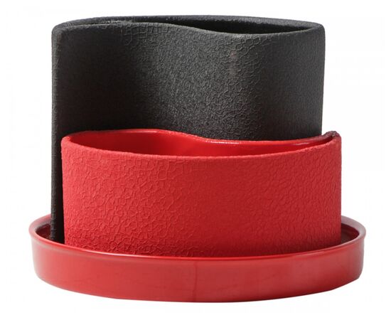 Горшок керамический Капля шёлк черно-красный 0,7л/1,3л, Модель: 0 | Доставка цветов Шарм24