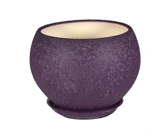 Горшок керамический Шар шелк фиолет 4,1 л, Модель: 0 | Доставка цветов Шарм24