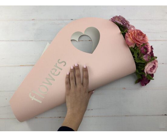 Пакет для цветов Flowers розовый, Модель: 0 | Доставка цветов Шарм24
